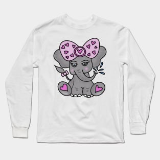 Cute Elephant Long Sleeve T-Shirt